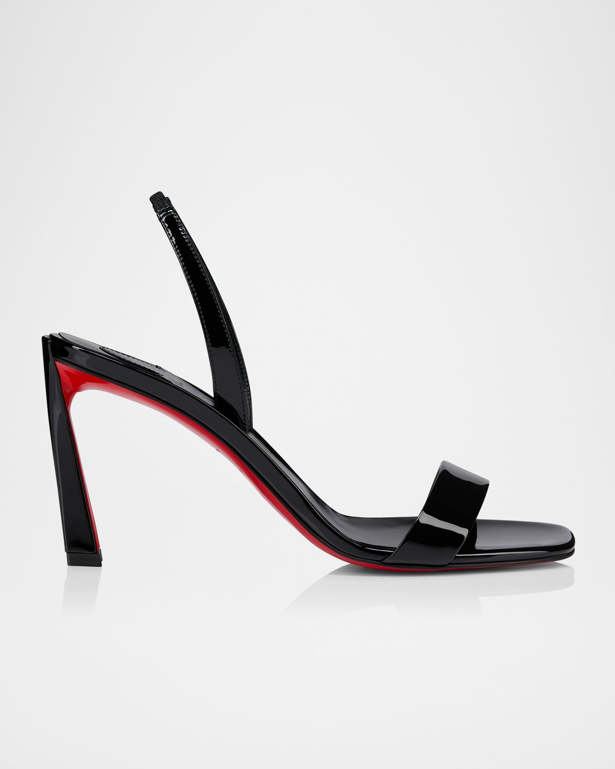 Christian Louboutin Black Patent Leather Sandal O Condora In Black