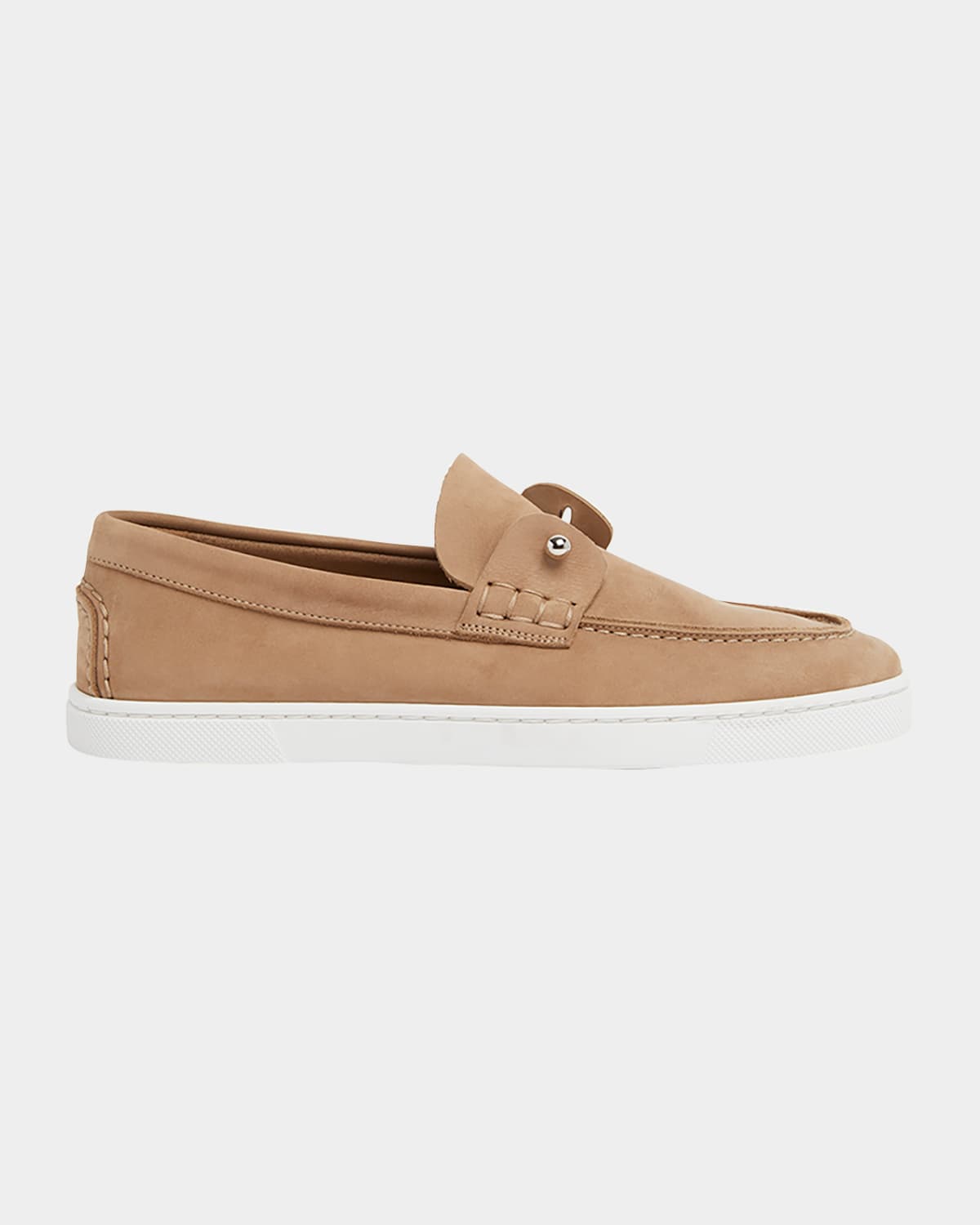 Christian Louboutin Chambeliboat Loafers In Beige Leather In Beige