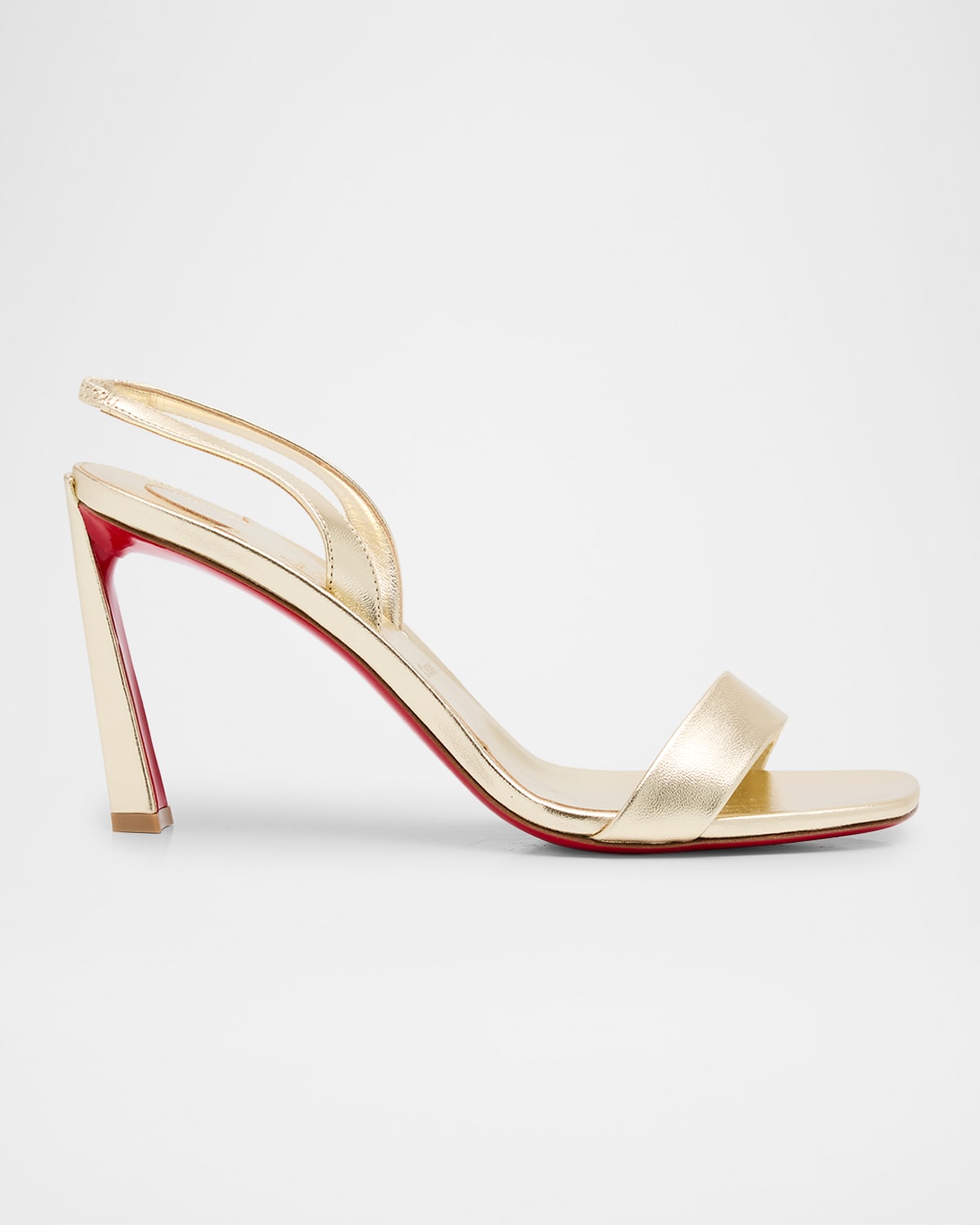 Christian Louboutin Condora Metallic Red Sole Slingback Sandals In Platine