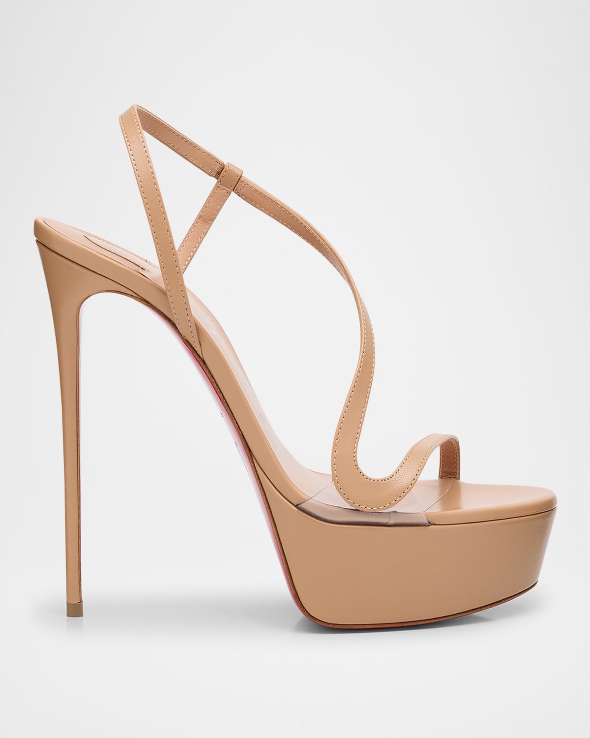 Rosalie Red Sole Platform Slingback Sandals