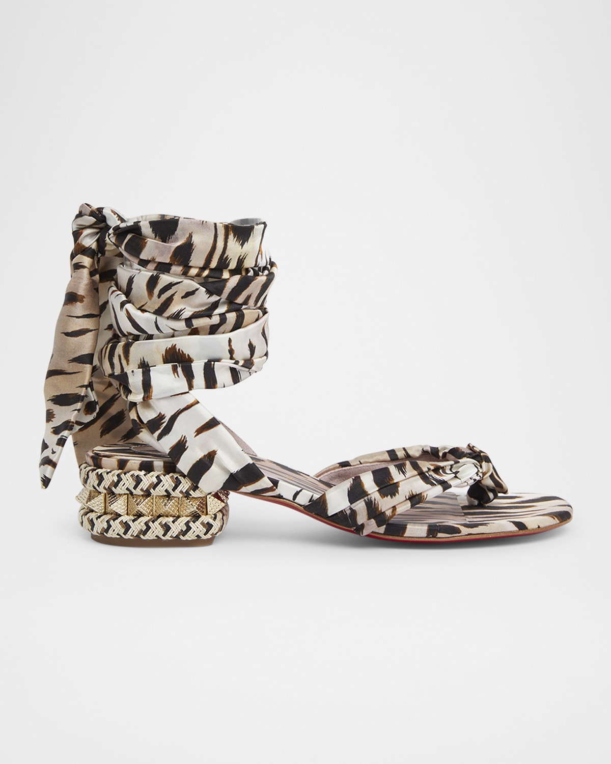 Pyra Du Desert Leopard Red Sole Sandals