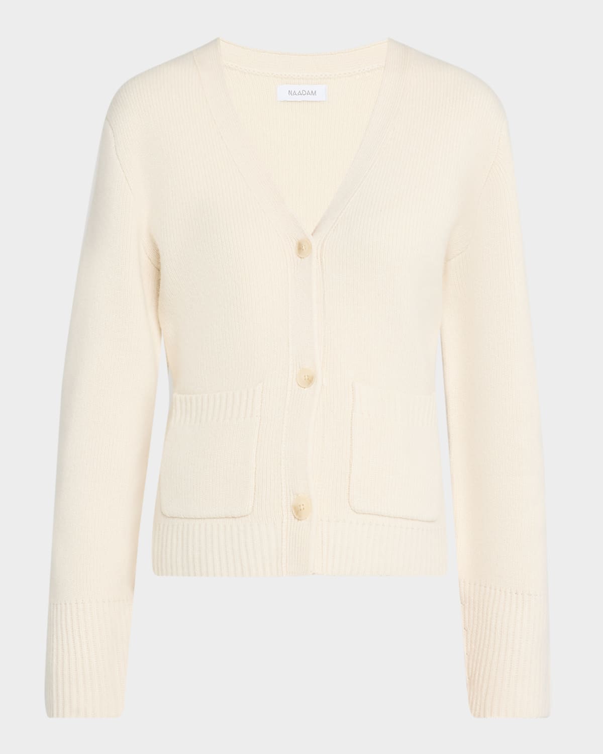 Naadam Button-down Cashmere Cardigan In White