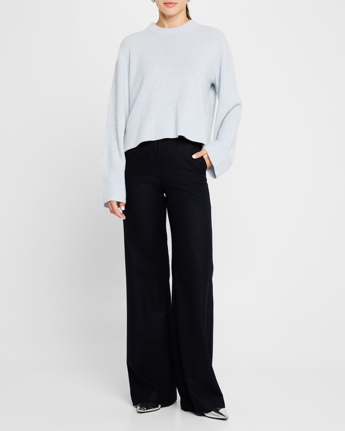 Naadam Crewneck Luxe Cashmere Sweater In Mist