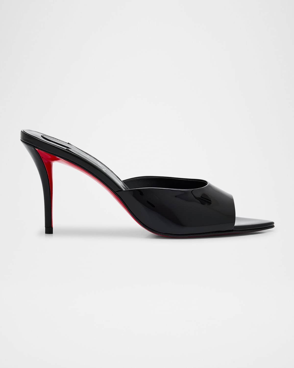 Christian Louboutin Me Dolly Napa Red Sole Slide Sandals In Black