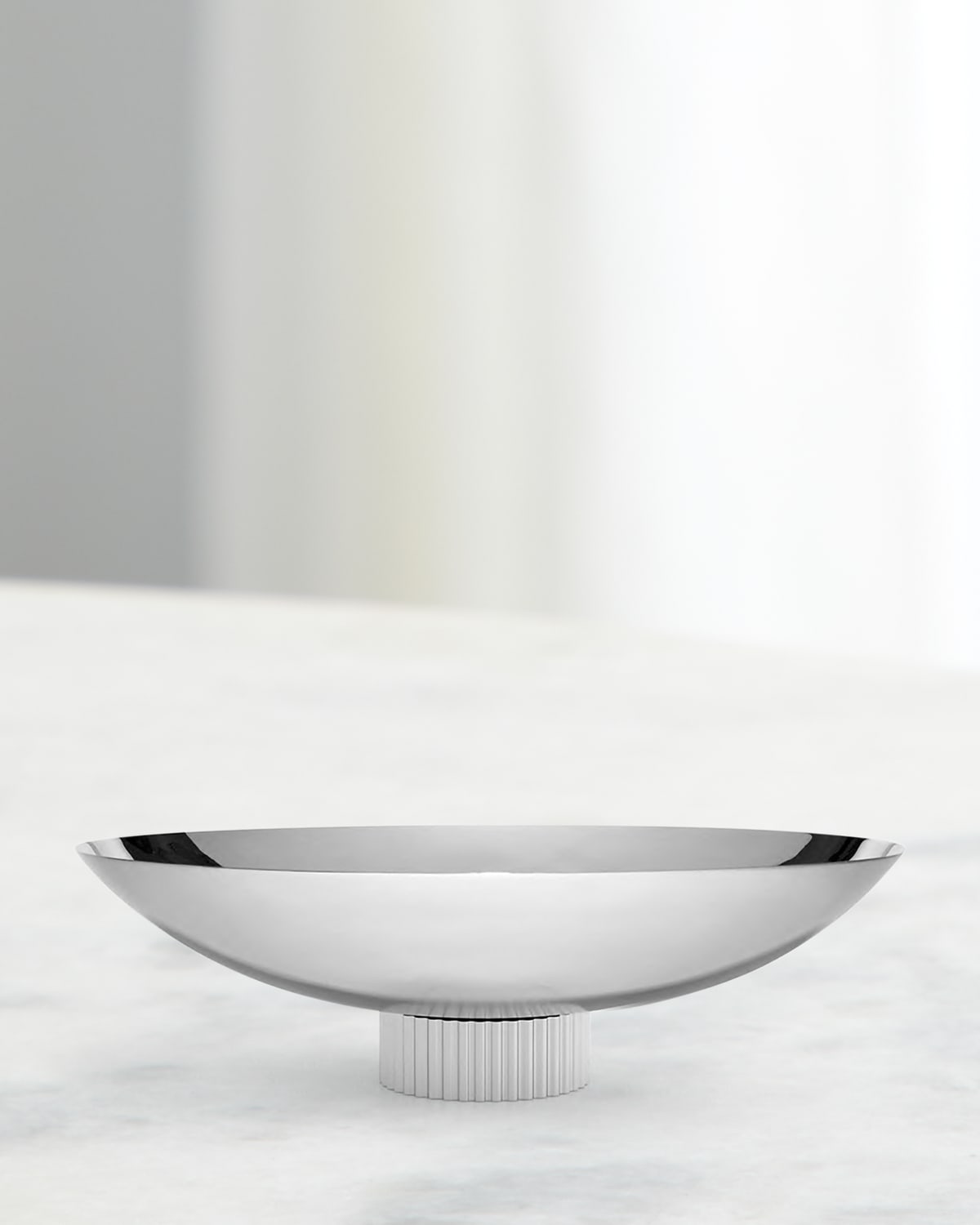 Anna New York Striations Fruit Bowl In Silver