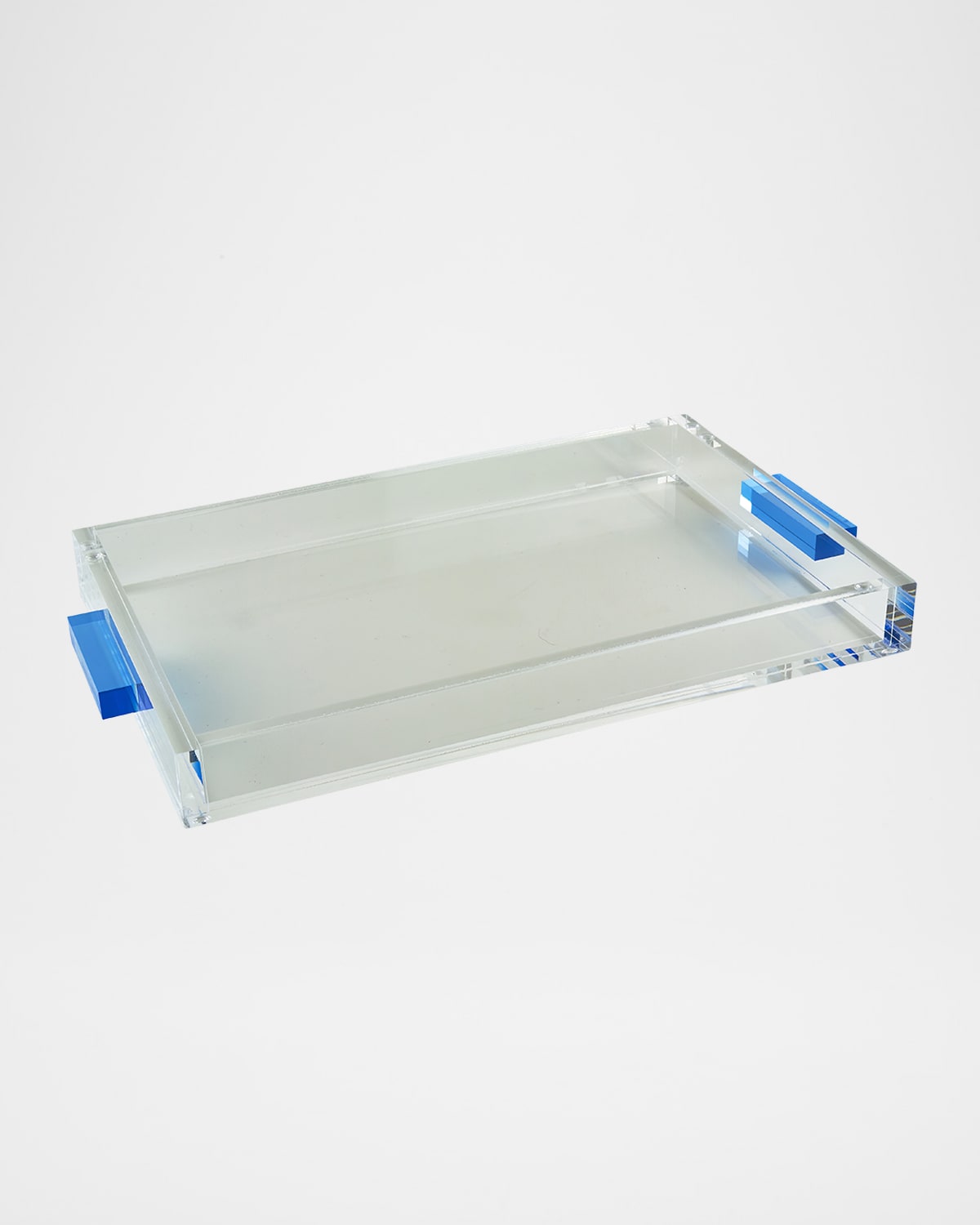 Tizo Lucite Handled Tray In Blue