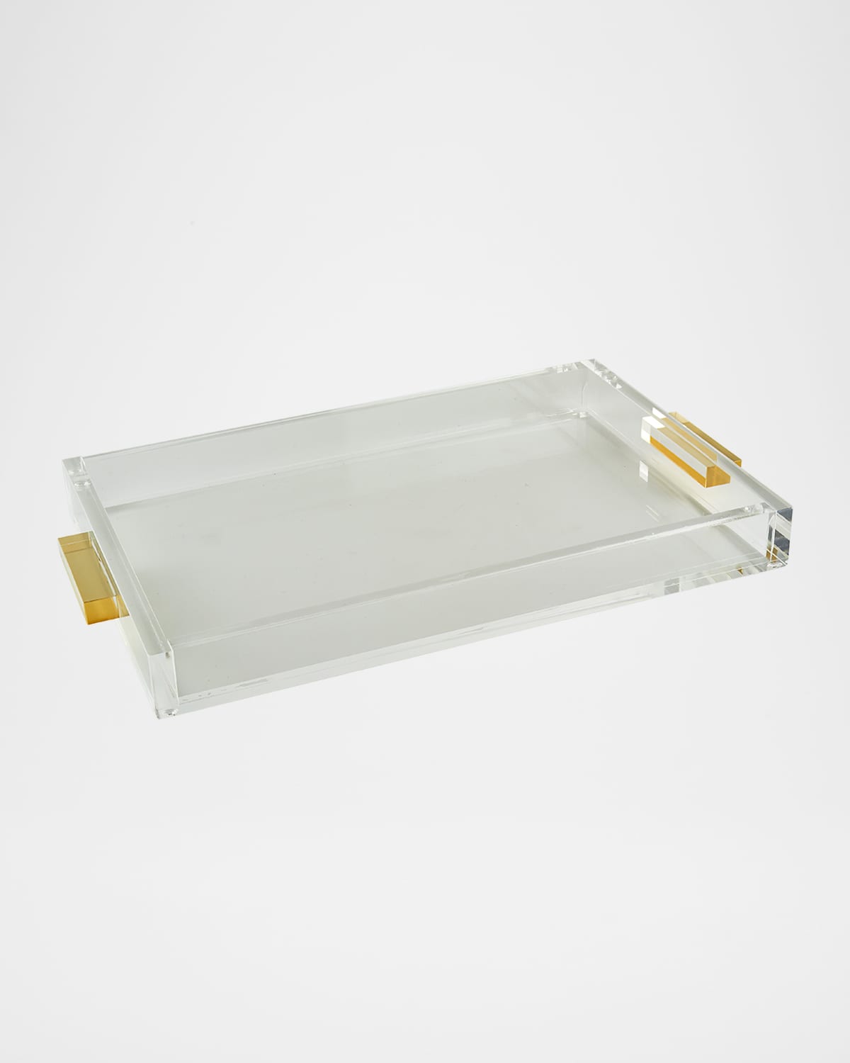 Tizo Clear Tray With Gold Handles In Gold