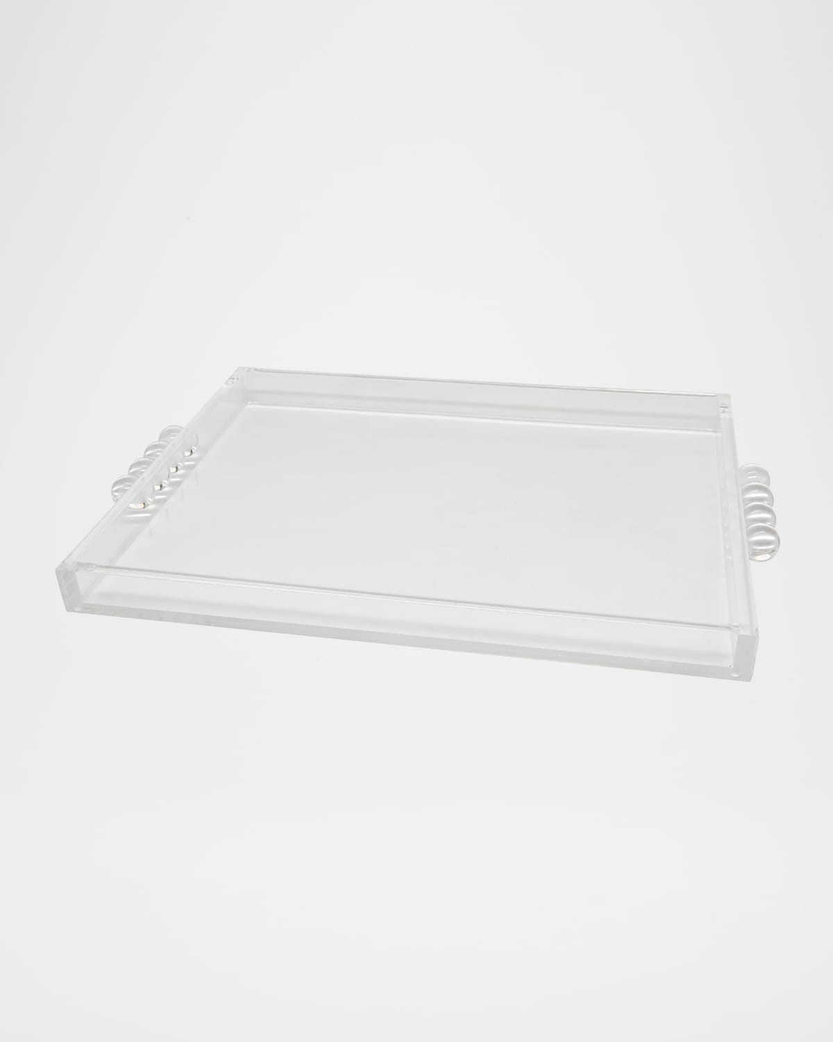 Tizo Clear Lucite Tray With Bubble Handles In Clear