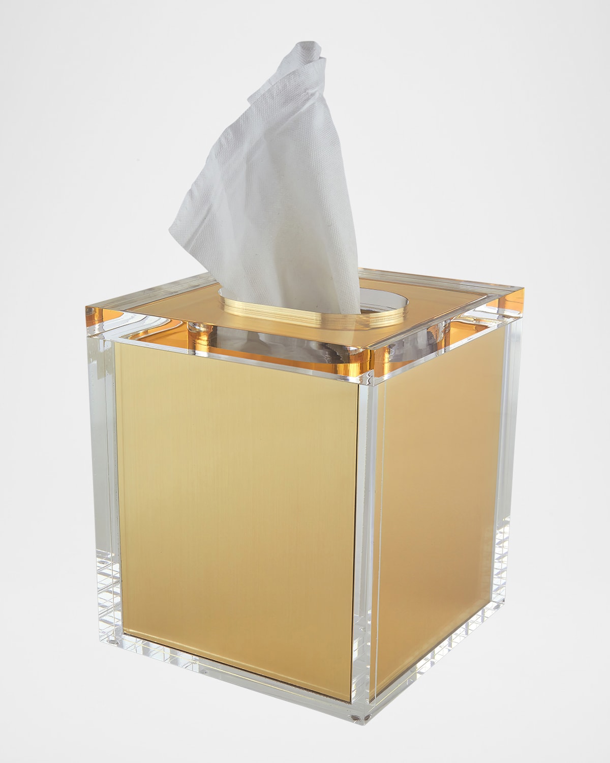 Tizo Lucite Tissue Box Cover In Gold