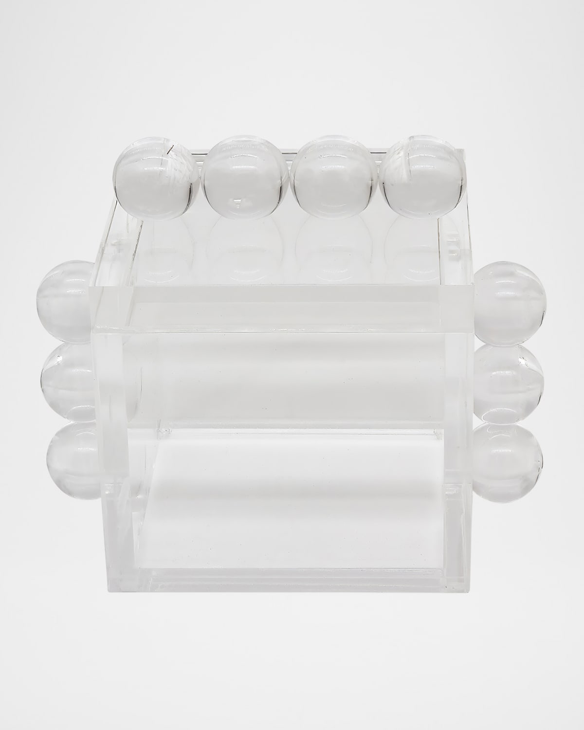 Tizo Clear Lucite Box With Bubbles In Clear