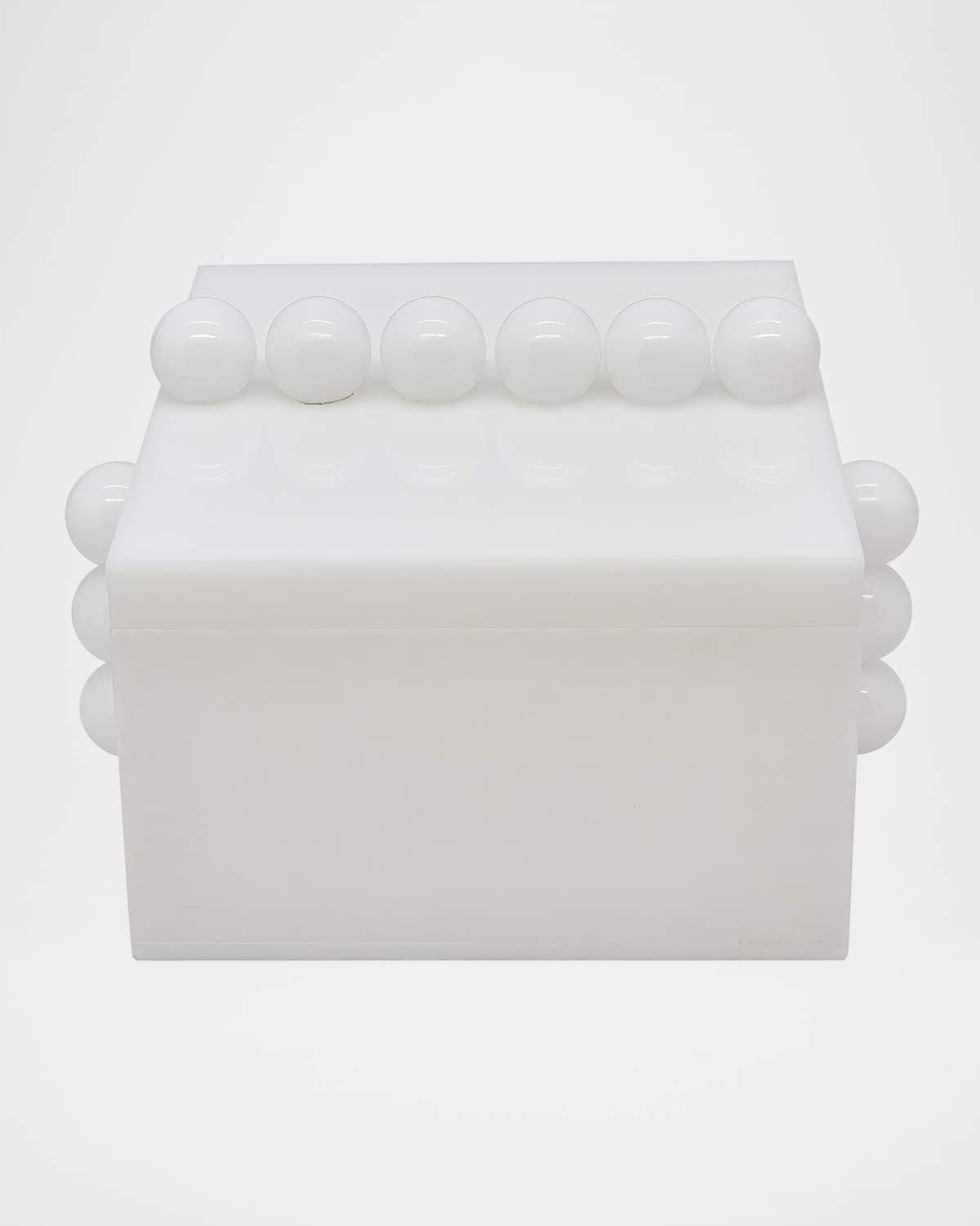 Tizo Lucite Bubble Design Box With Lid In White