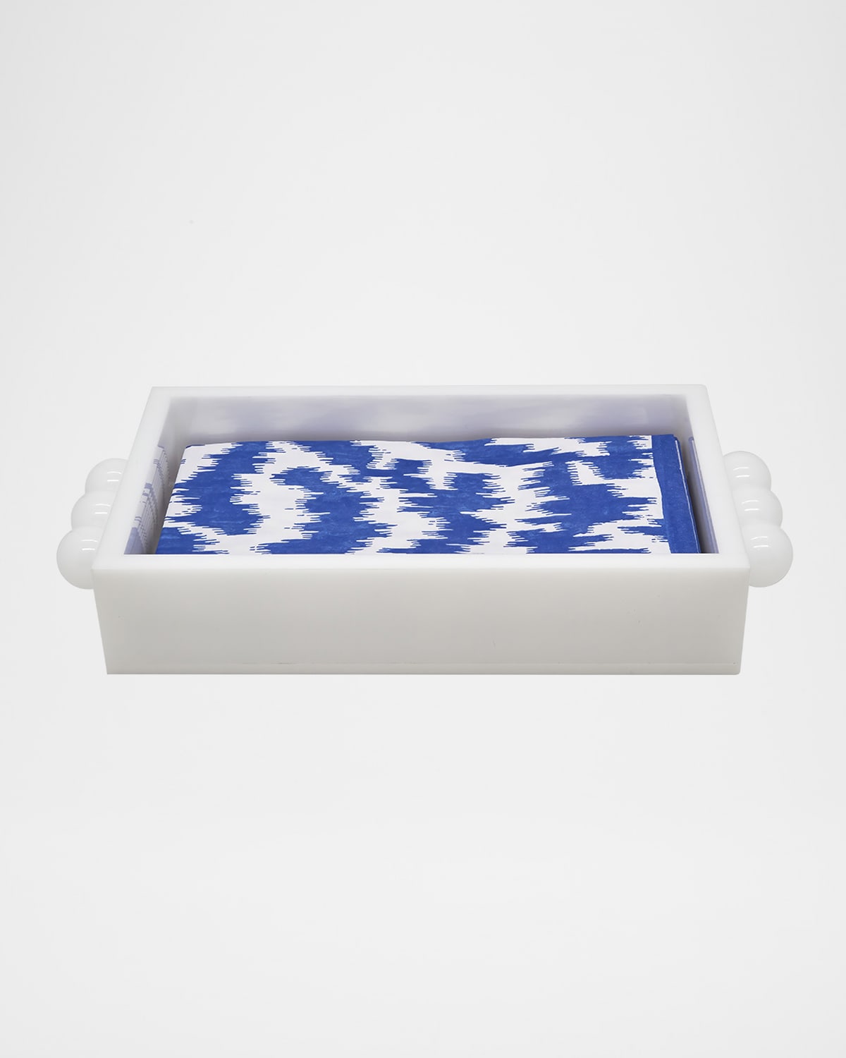 Tizo Lucite Guest Towel Holder Tray With Bubble Handles