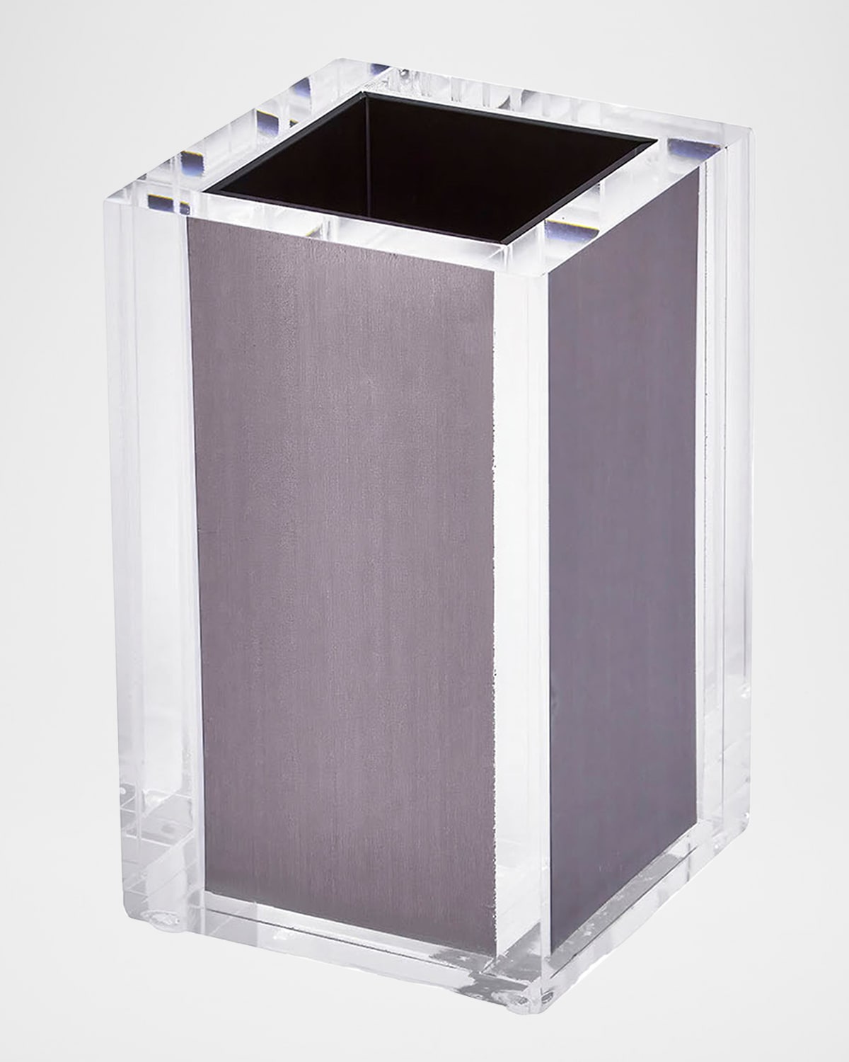 Tizo Lucite Tooth Brush Cup Holder In Silver
