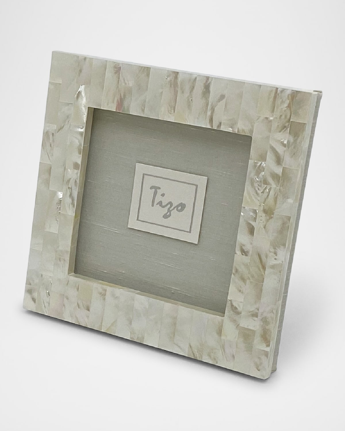 Tizo Mother Of Pearl 3 X 3 Picture Frame In Natural White