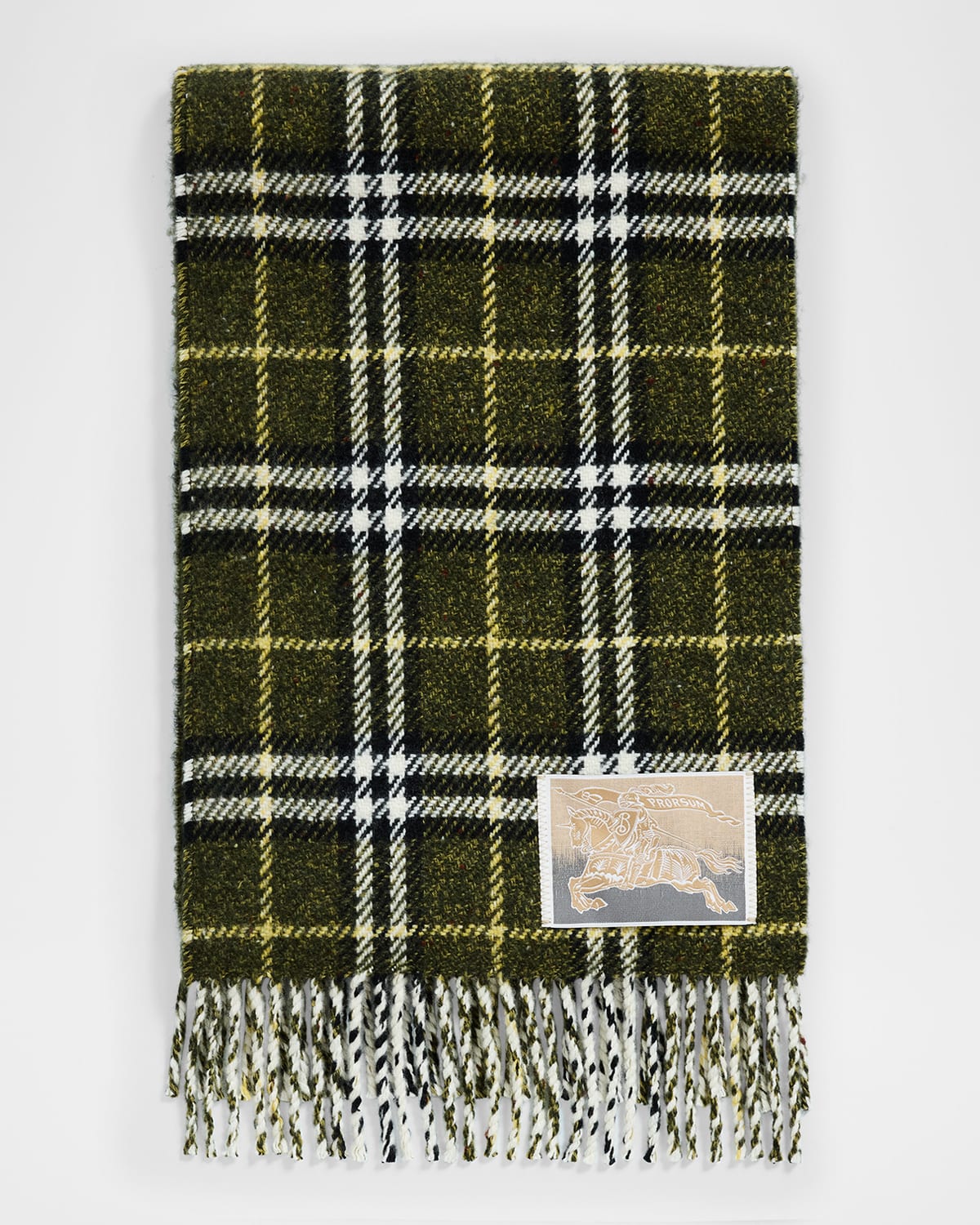 Burberry Check-print Cashmere Blend Scarf In Acre