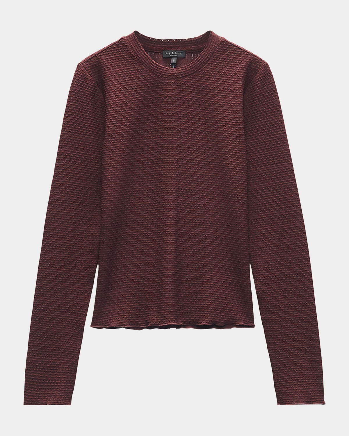 Rag & Bone Julia Long-sleeve Top In Dkpurpl