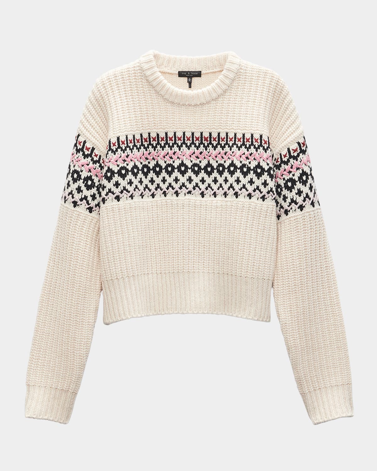 RAG & BONE LEIGH FAIR ISLE CREWNECK SWEATER 