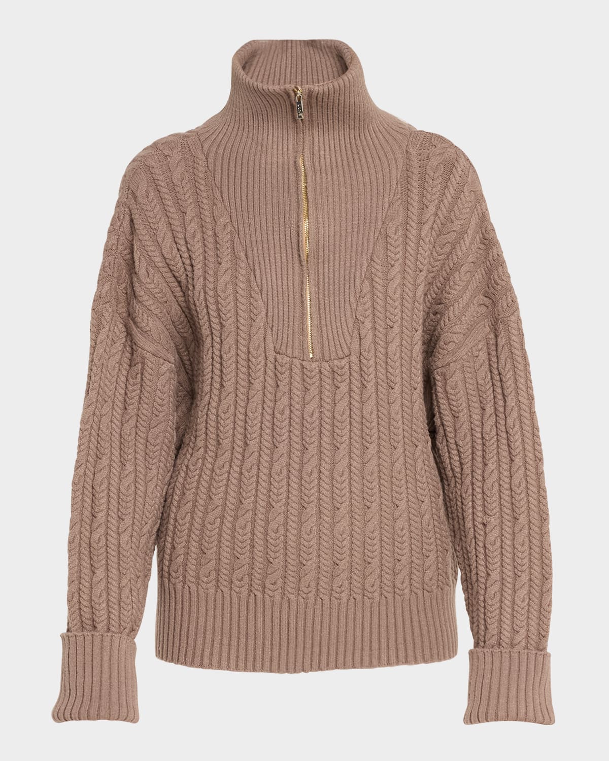 Blake Cable Knit Half-Zip Sweater