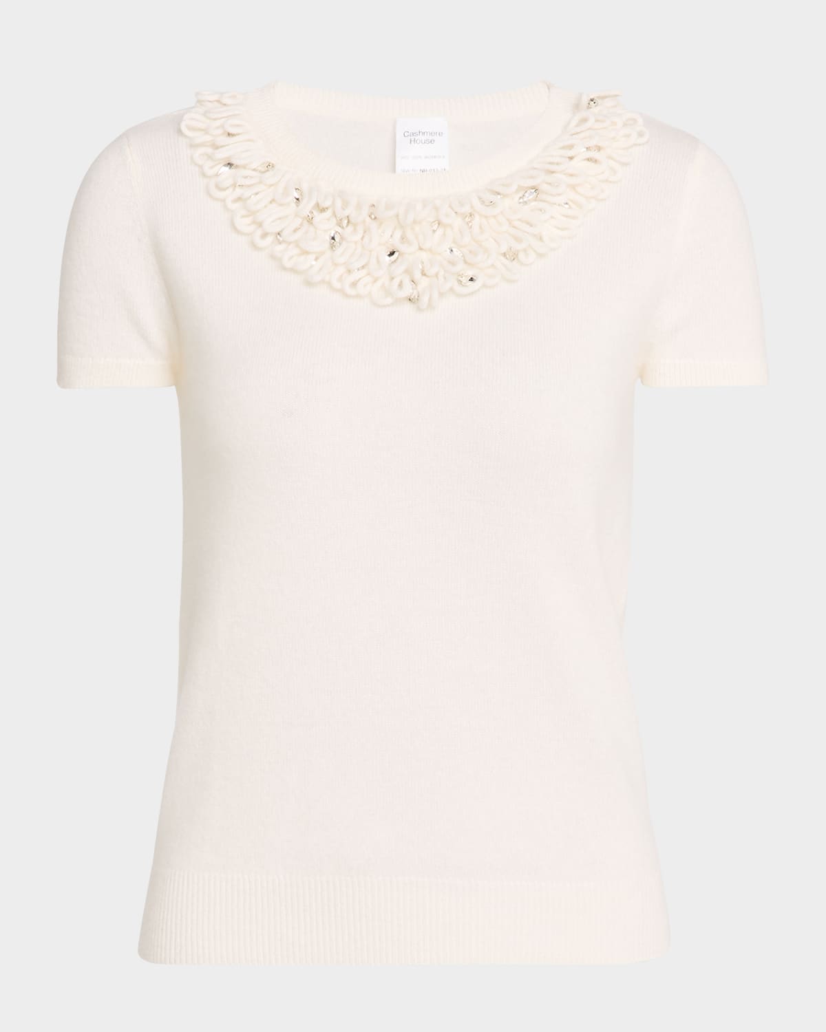 Cashmere Loop & Rhinestone Crewneck
