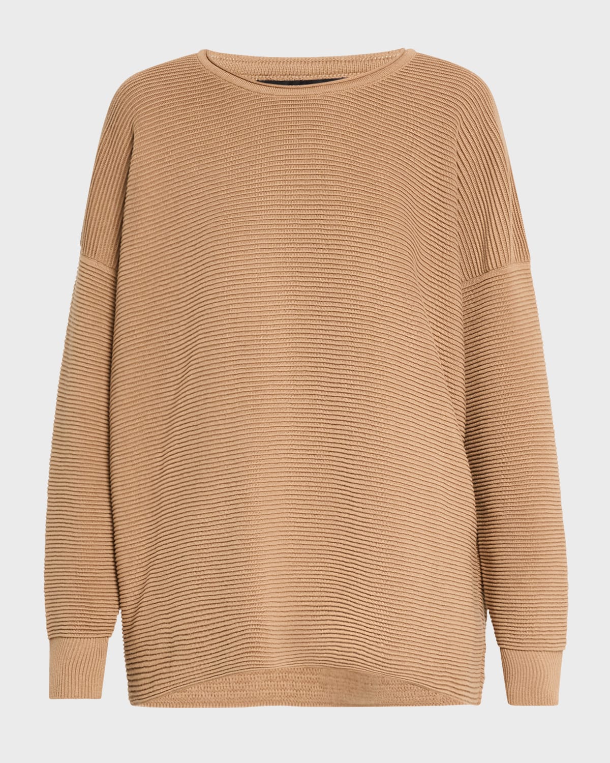 EILEEN FISHER PETITE RIBBED CREWNECK TUNIC 