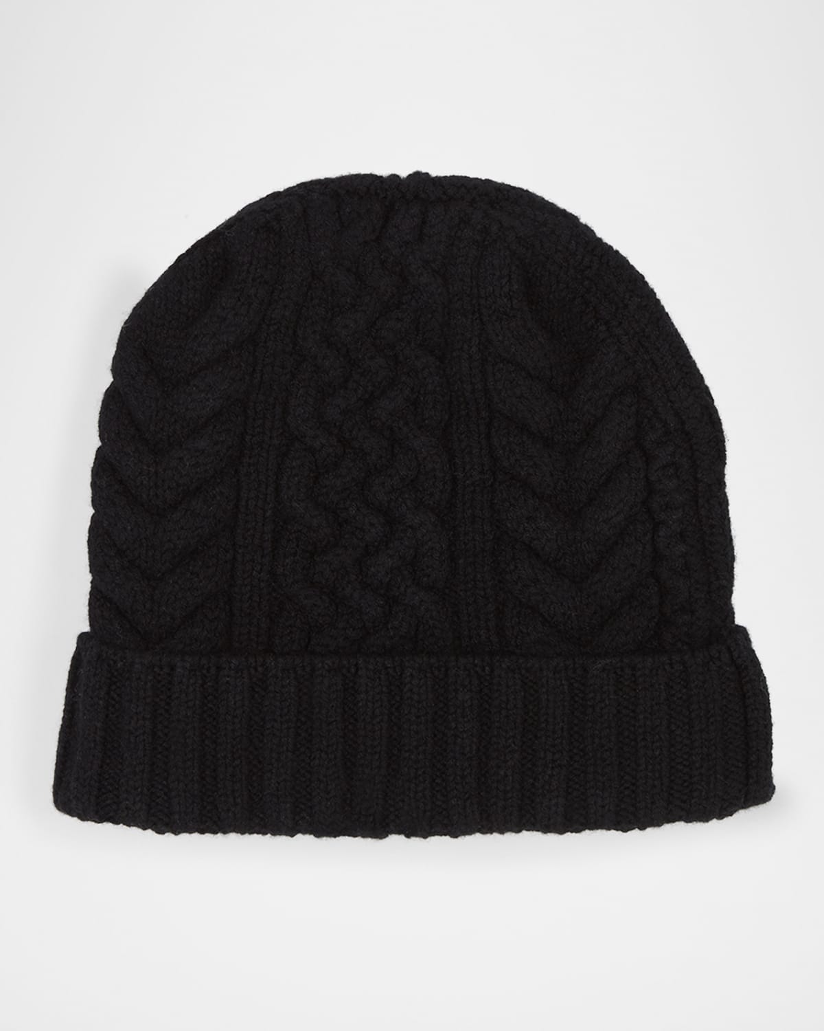 Skull Cable Knit Cashmere-Blend Beanie