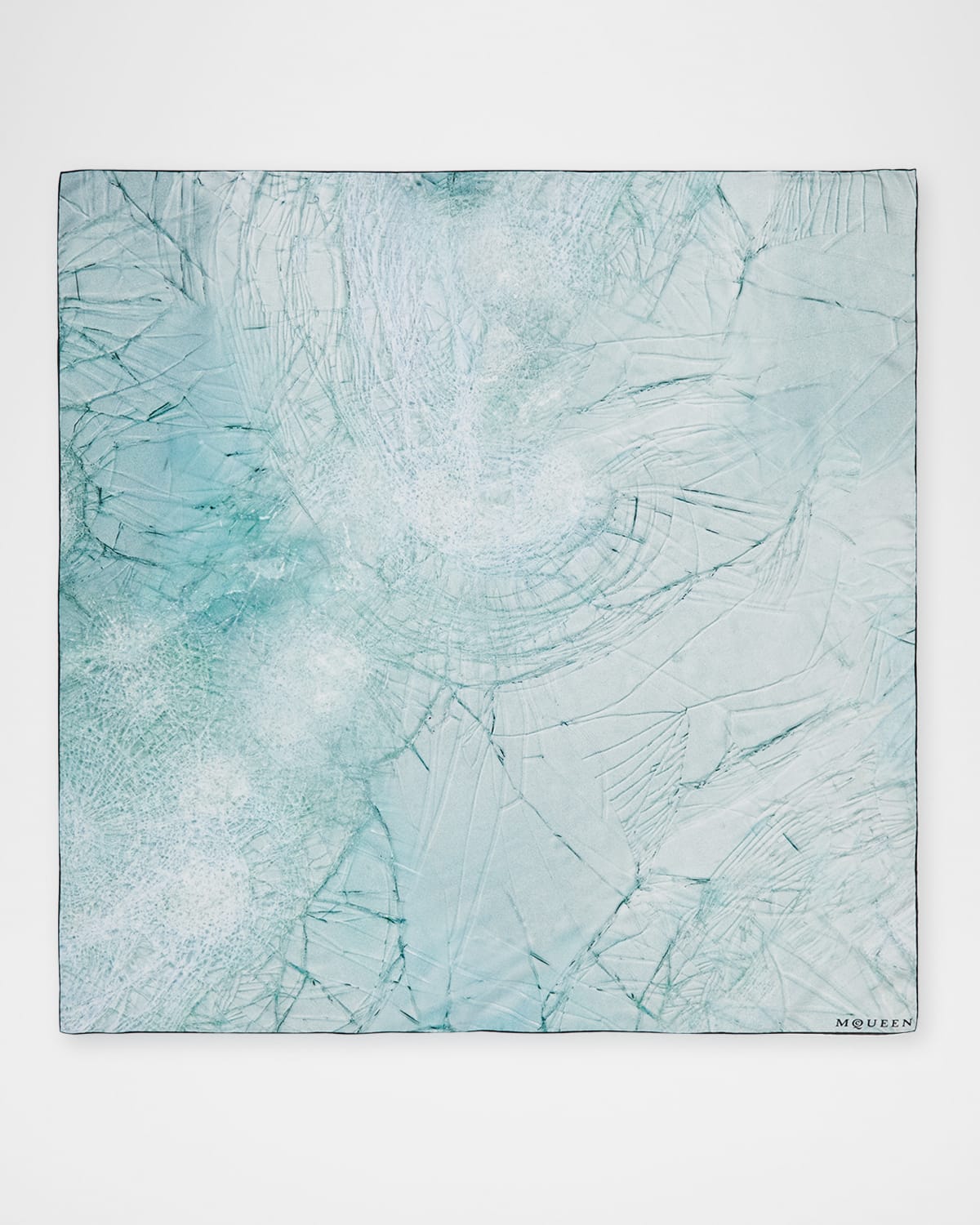 Smashed Glass-Print Silk Scarf