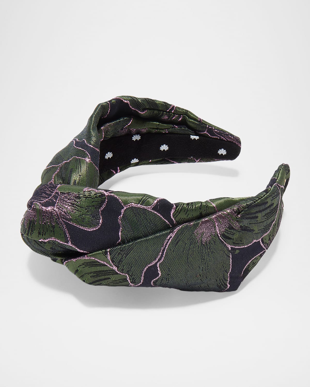 Lele Sadoughi Greta Knot Floral-print Headband In Garden Floral