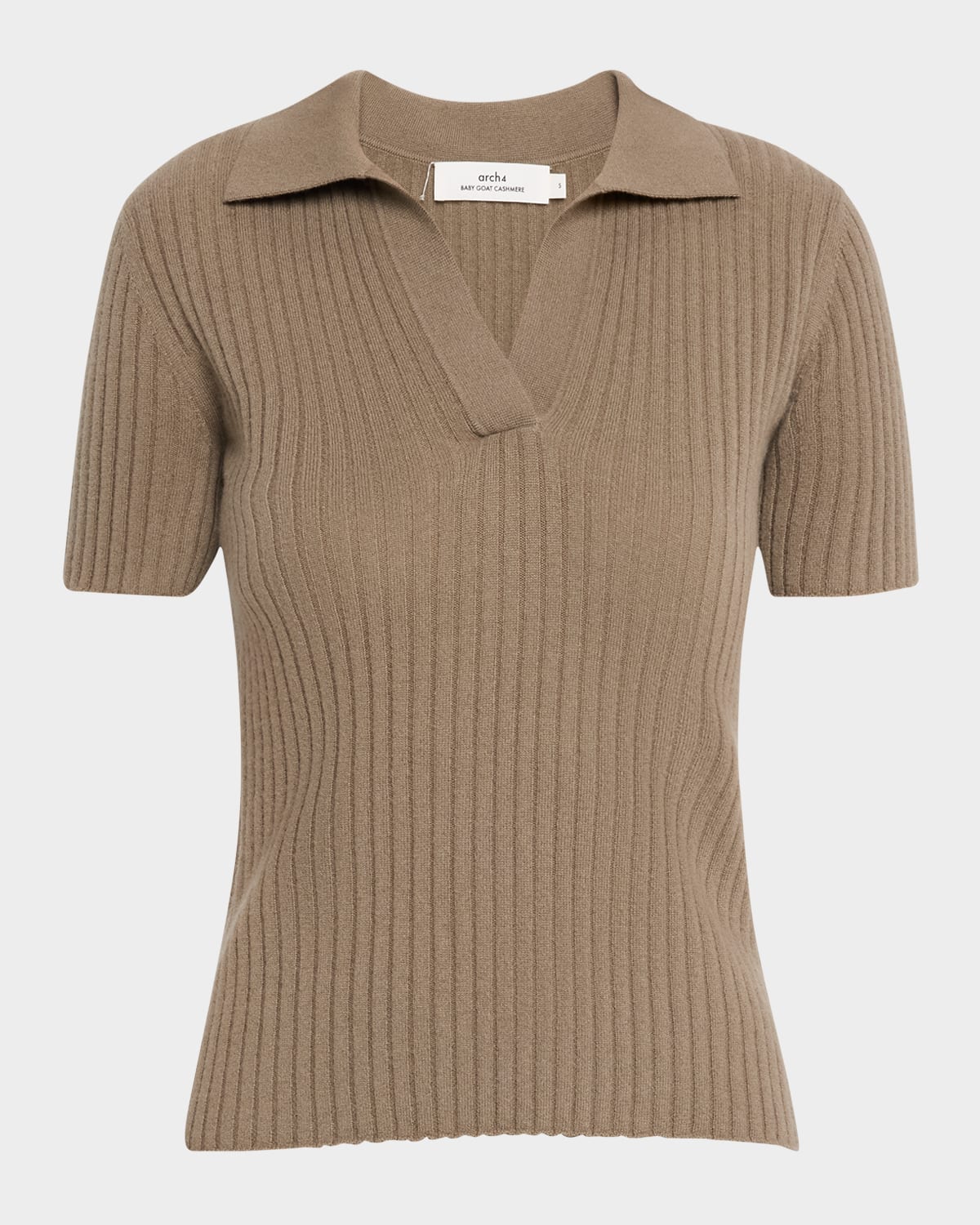 Jennifer Ribbed Cashmere Polo
