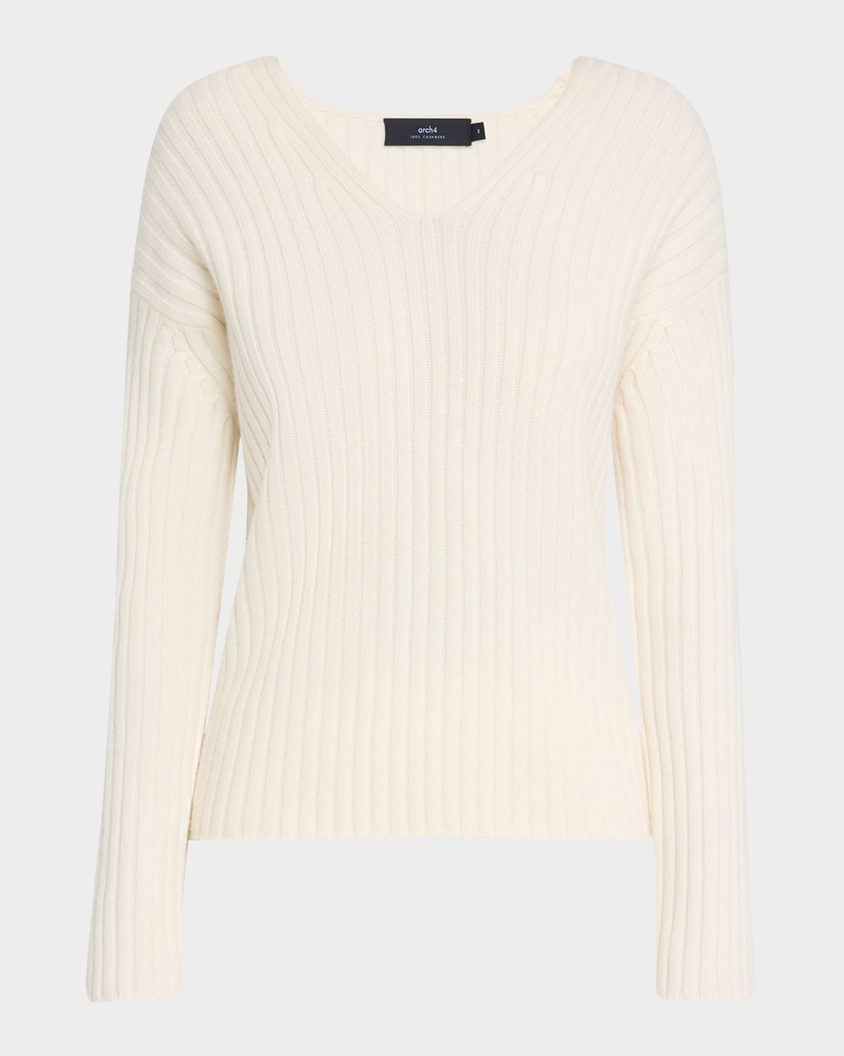 Arch4 Gemma Ribbed Cashmere Sweater In Ivory