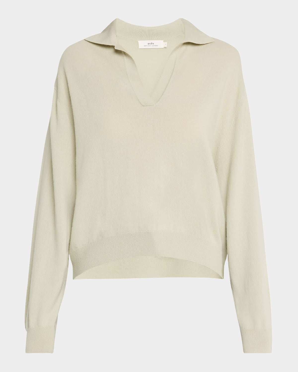 Oxford Long-Sleeve Cashmere Pullover