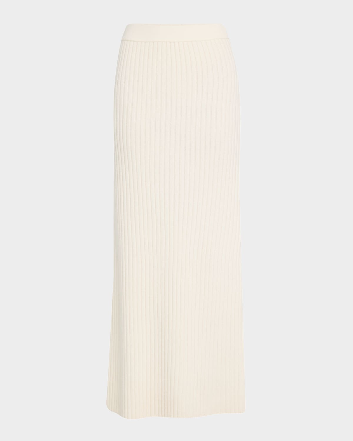 Arch4 Lisa Ribbed Cashmere Maxi Skirt In Ivory