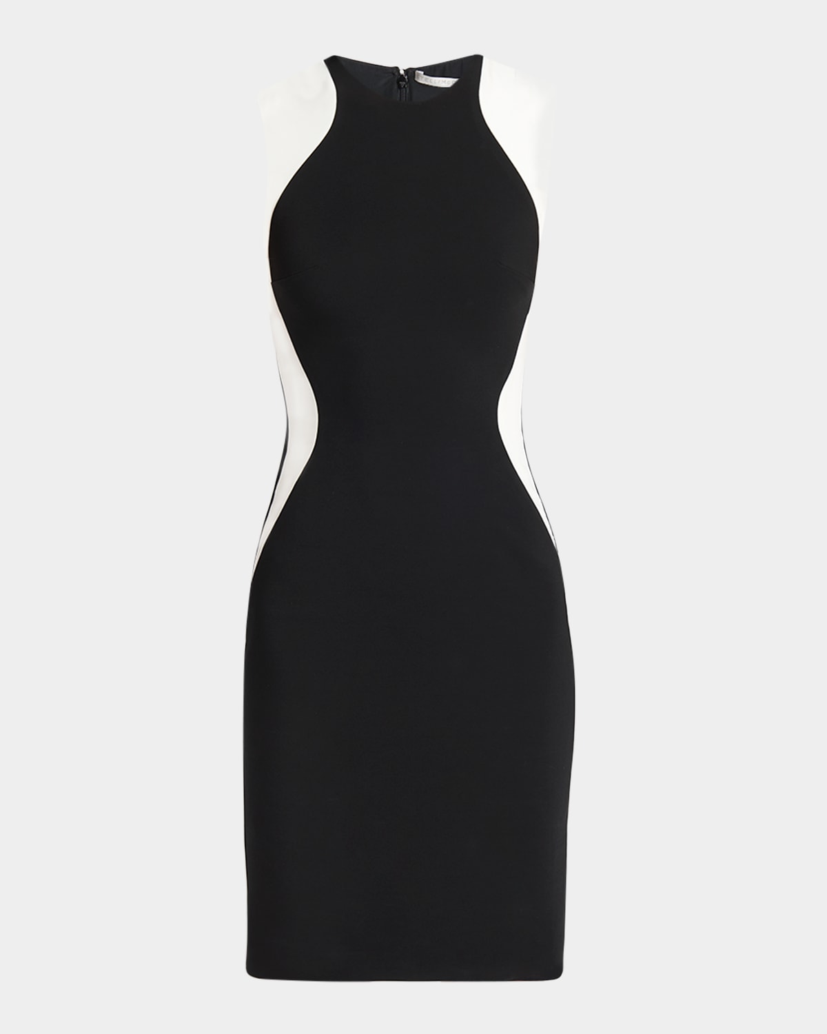 Shop Stella Mccartney Miracle Colorblock Mini Dress In Black
