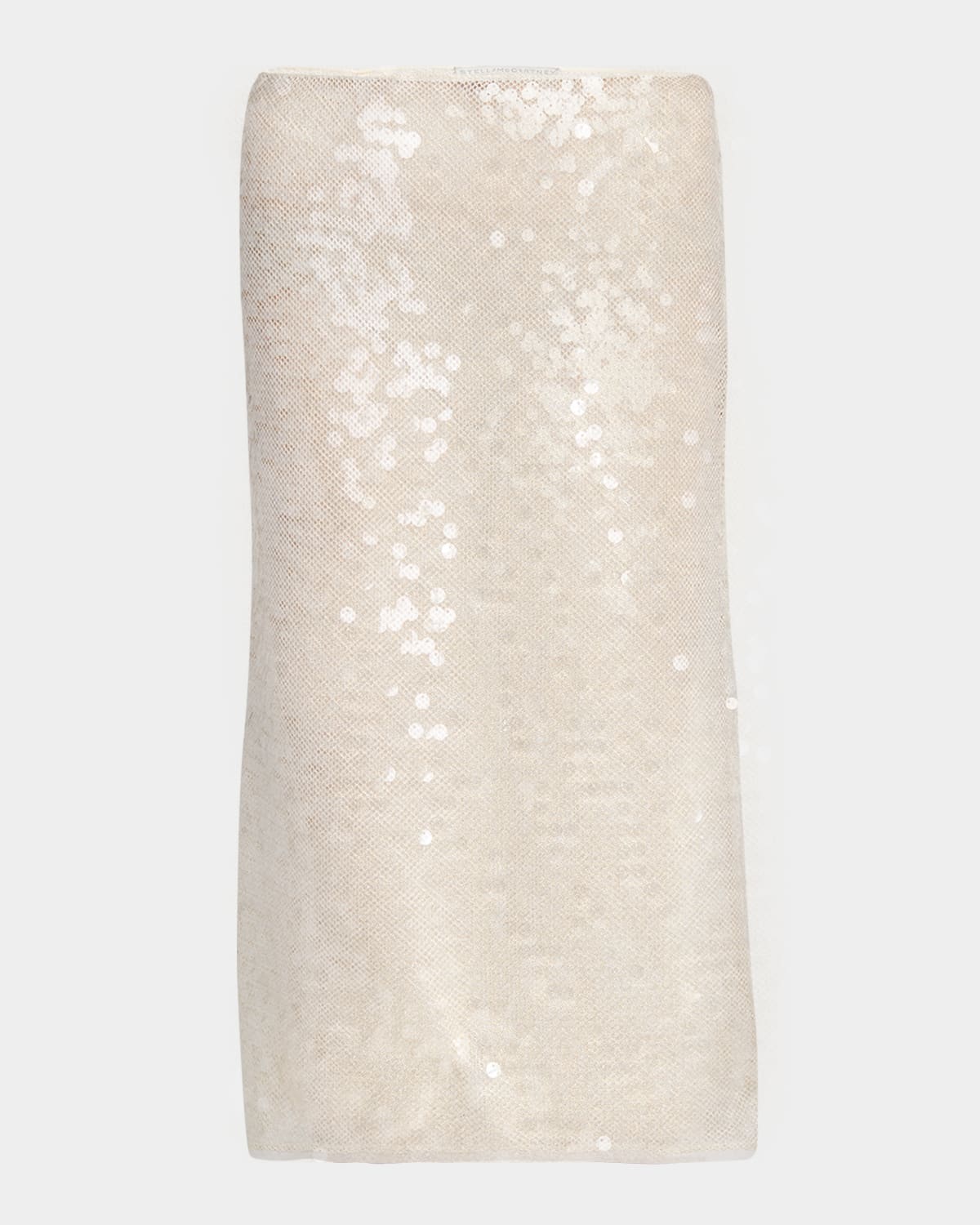 Stella Mccartney Sequined Midi Skirt In Cream