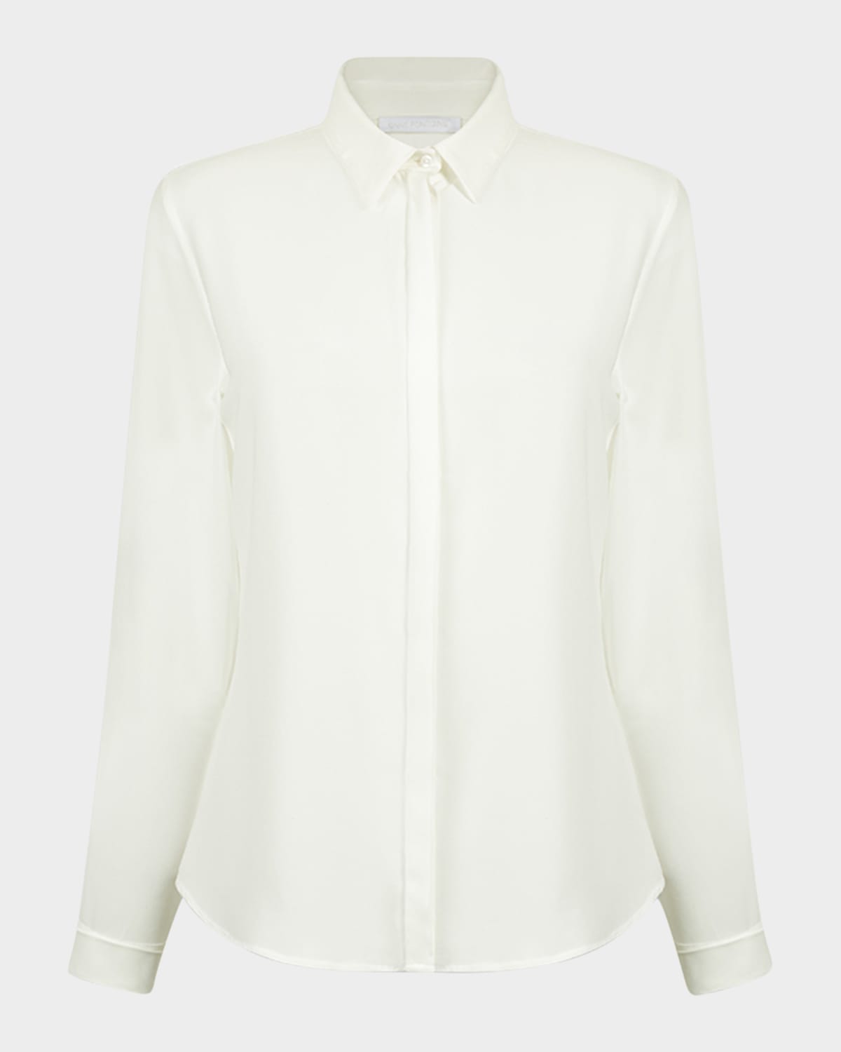 Anne Fontaine Sagane Button-down Crepe Shirt In White
