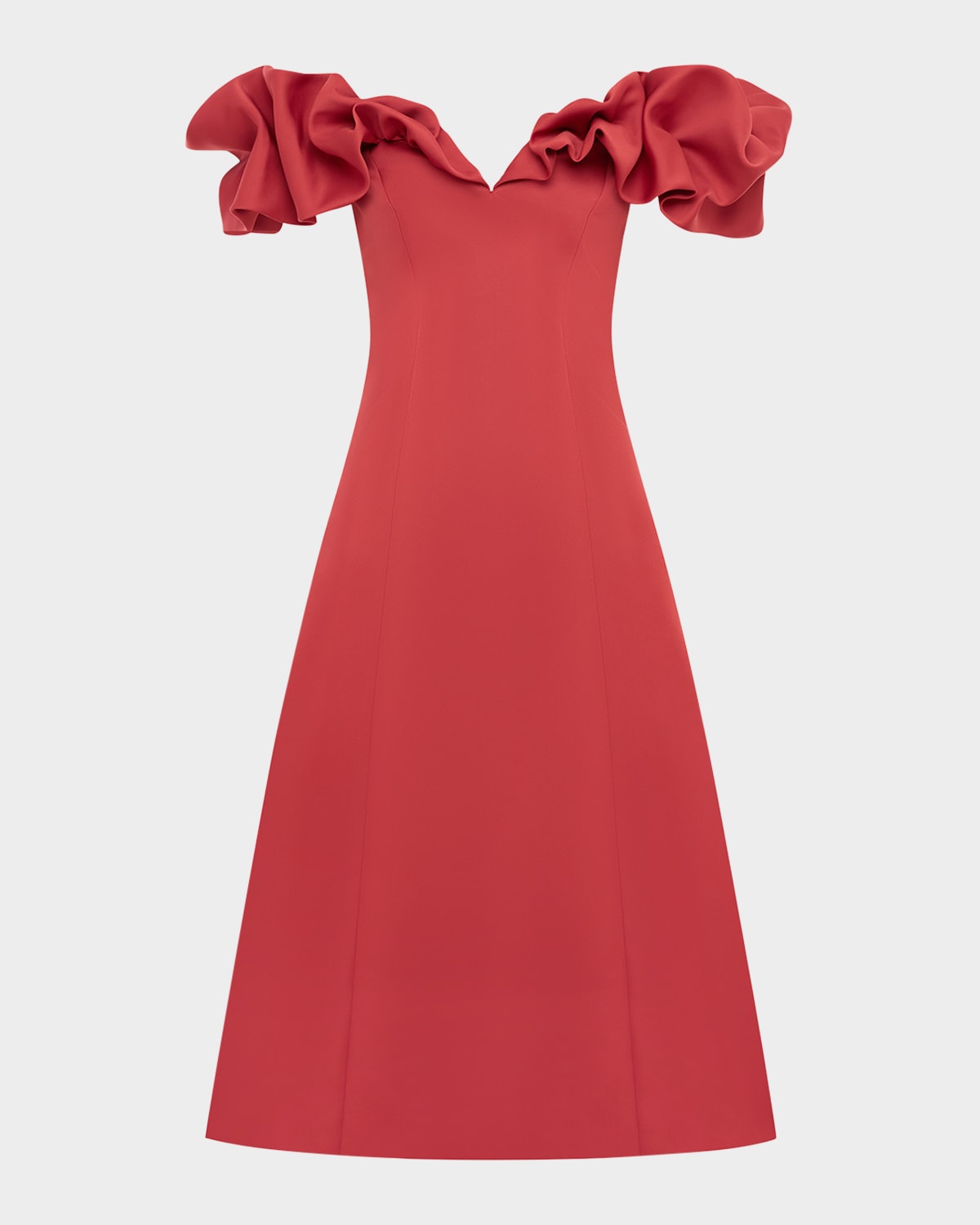 Annie Off-Shoulder Ruffle Midi Dress