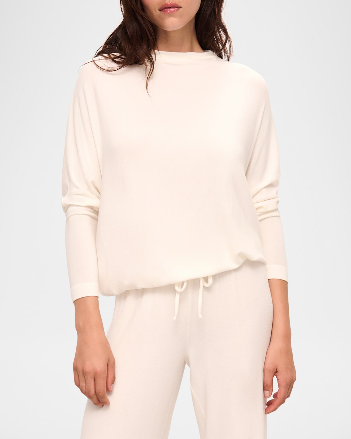 Eberjey Cozy Crew Pullover In Ivory In Ivory