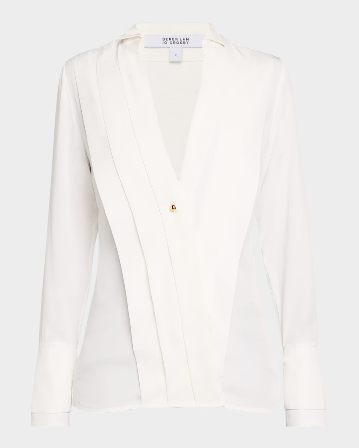 Tiffany Pleated Button-Front Blouse