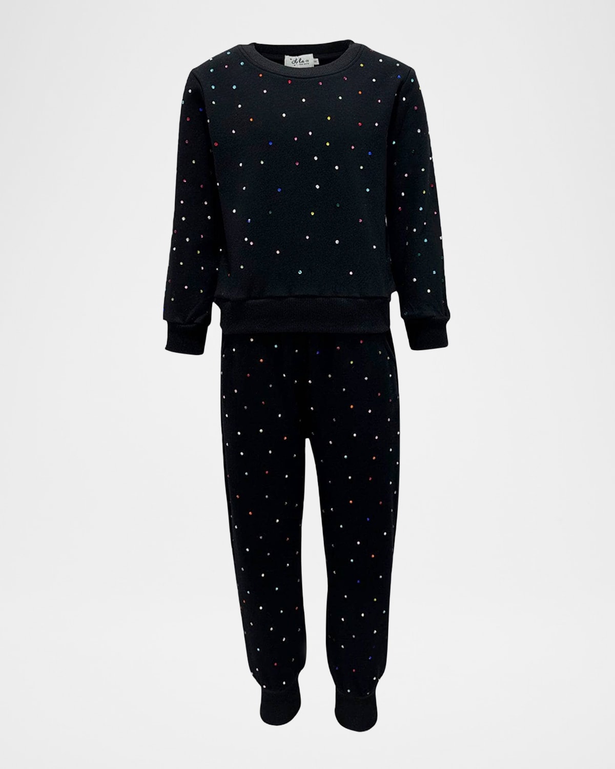 Lola + The Boys Girl's Rainbow Sparkle Two-Piece Set, Size 2-14