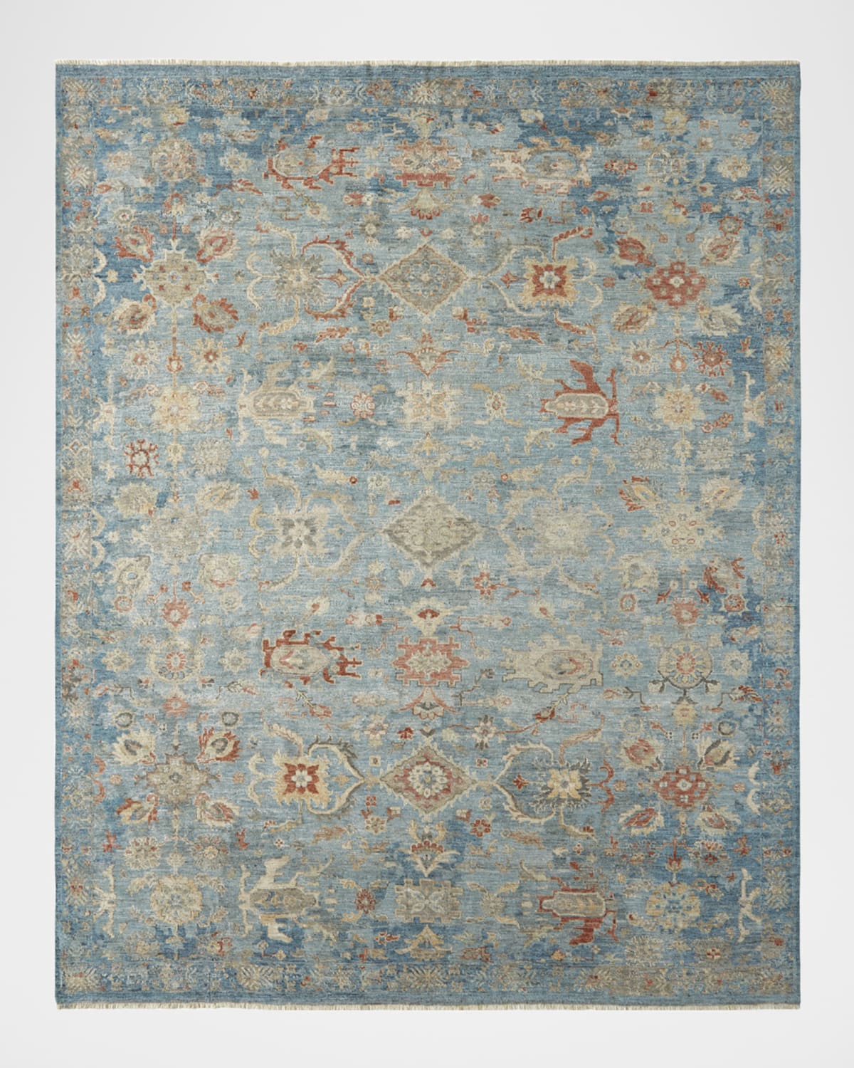 Shop Kalaty Rug Corporation Ailani Hand-knotted Rug, 10' X 14' In Vintage Denim