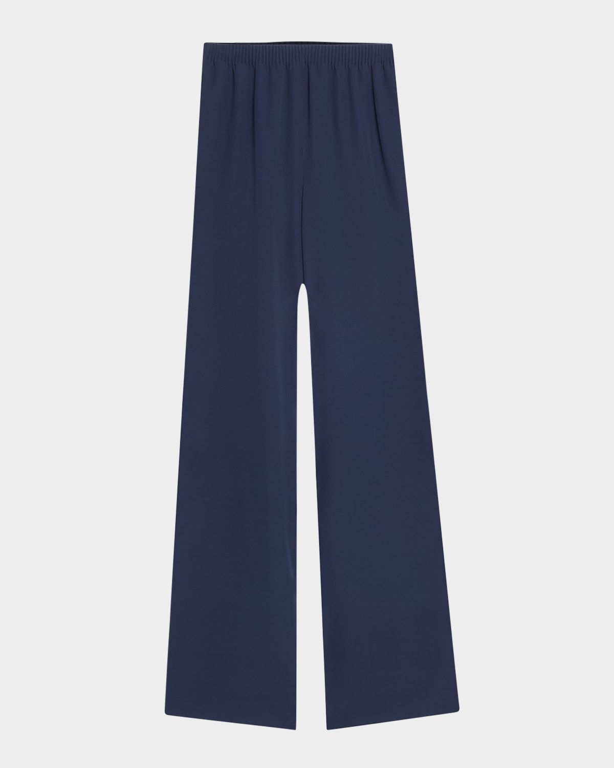 Shop Valentino Elastic Wide Leg Trousers In Indigo