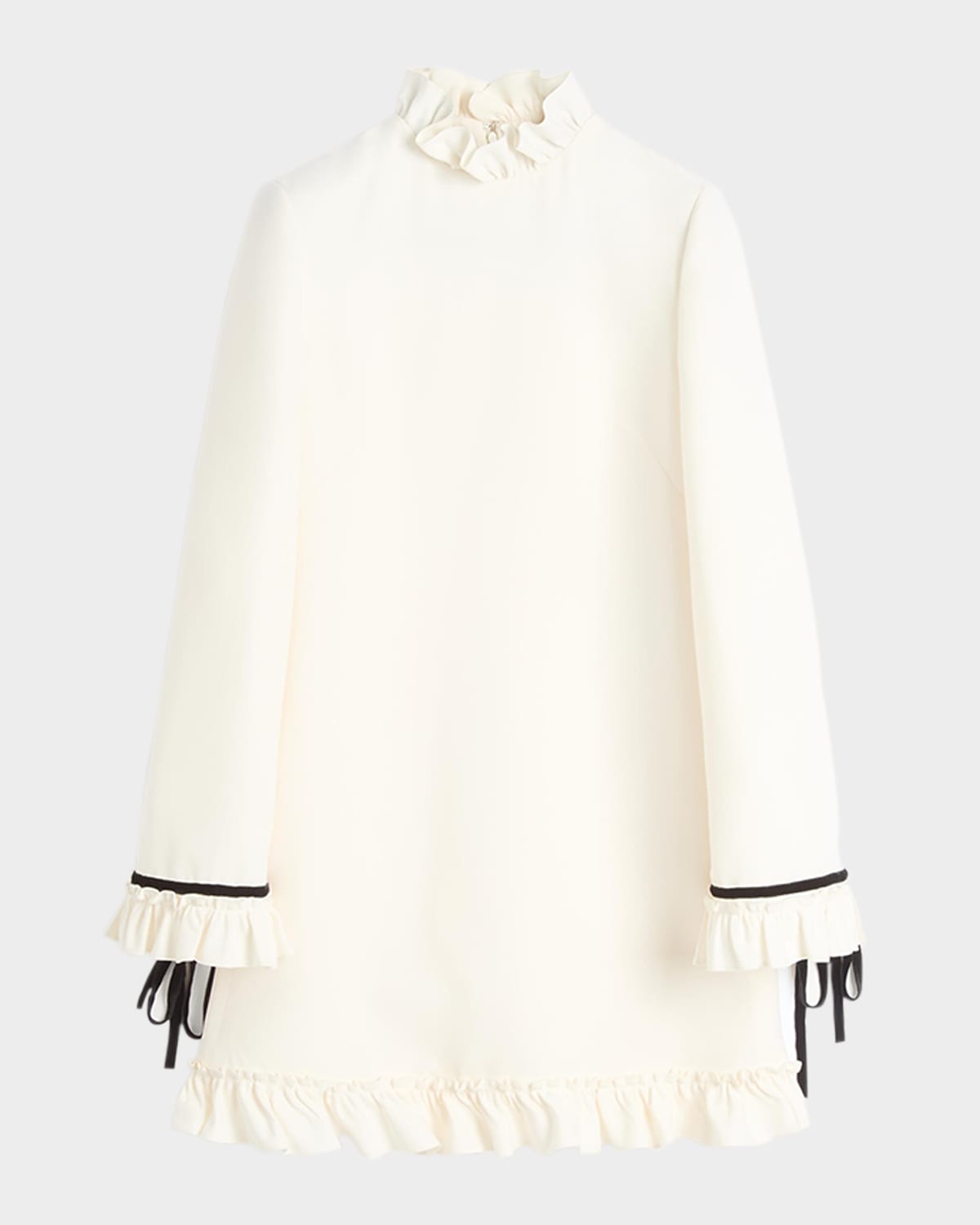 Valentino Kurzes Crepe Couture Kleid Frau Elfenbein 50 In Ivory
