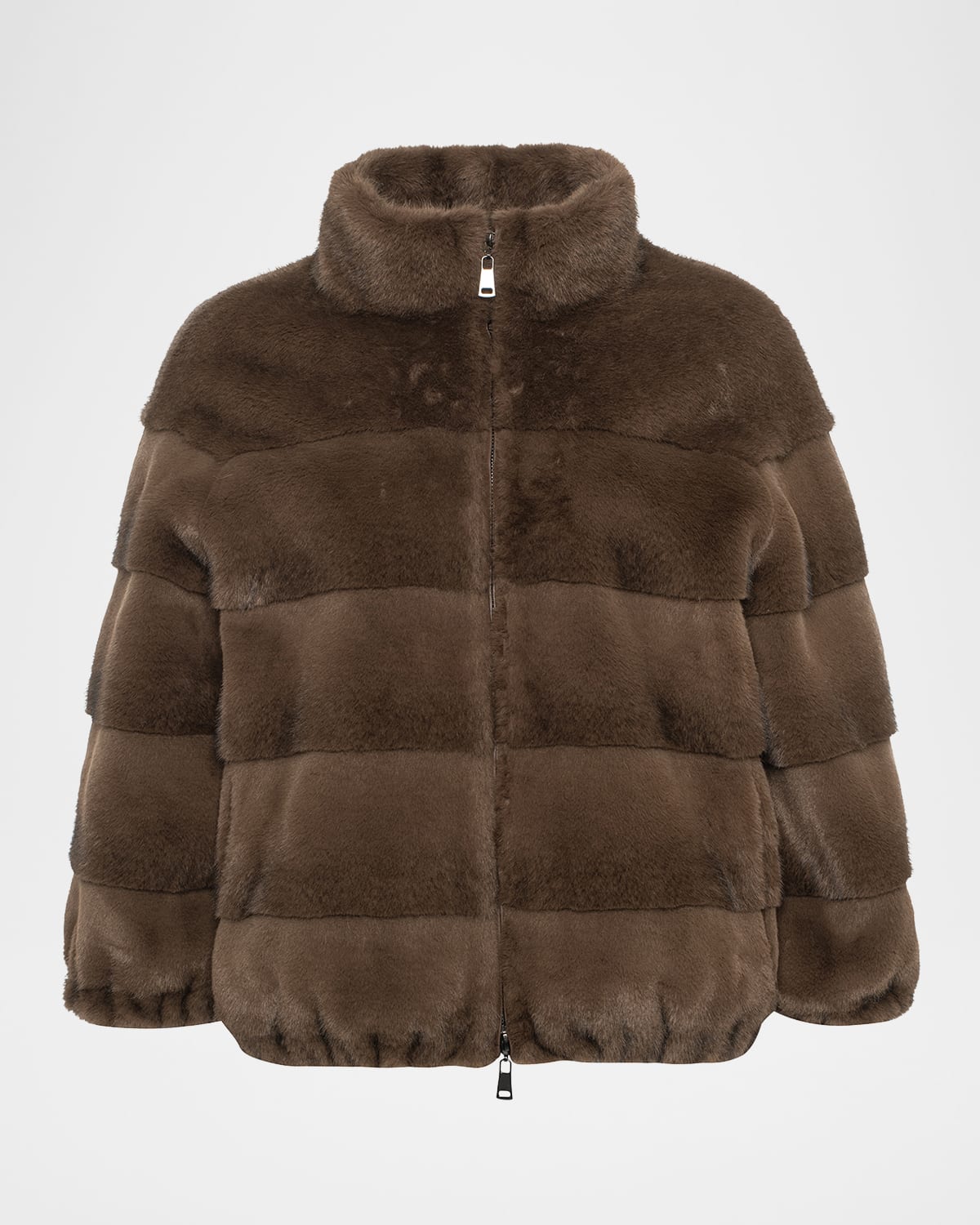 Mink Faux Fur Zip Jacket