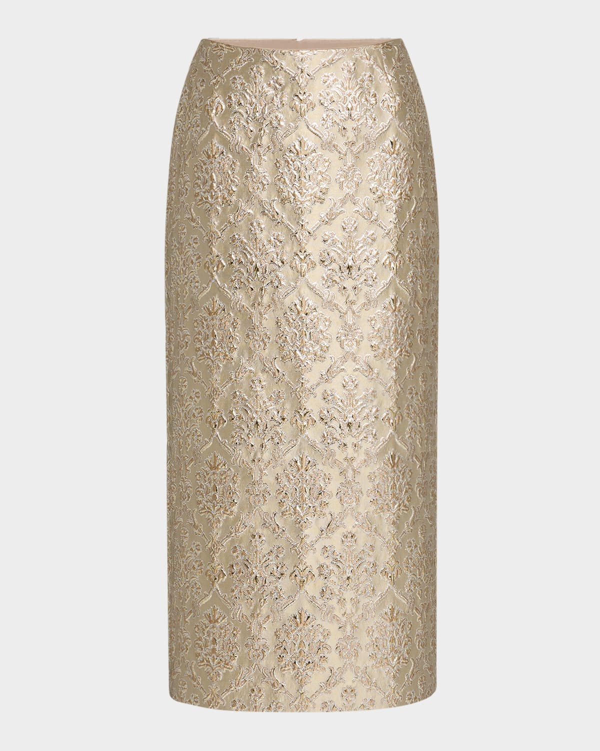 LAFAYETTE 148 METALLIC BROCADE MAXI PENCIL SKIRT 