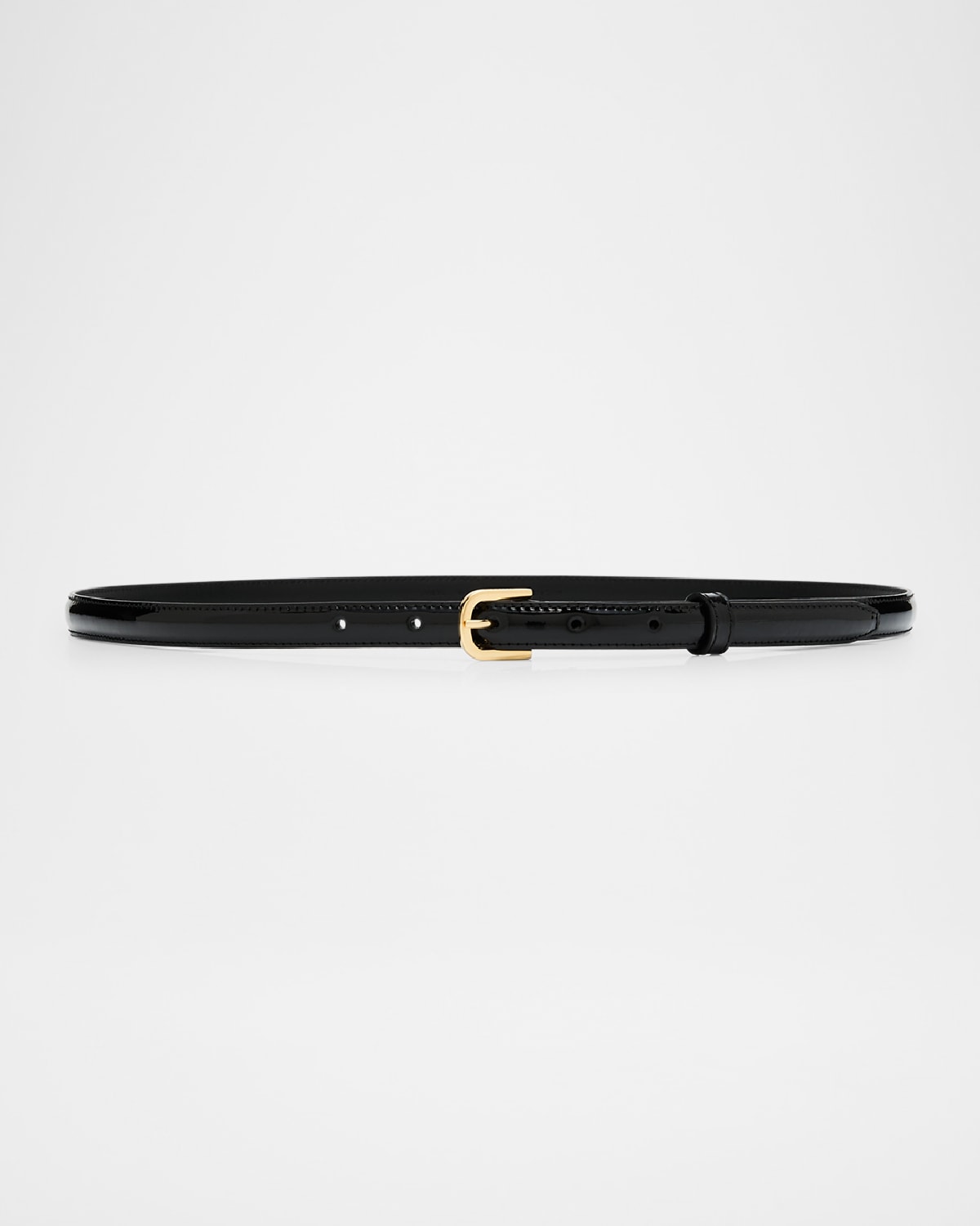 Totême Patent Leather Skinny Belt In Black 001