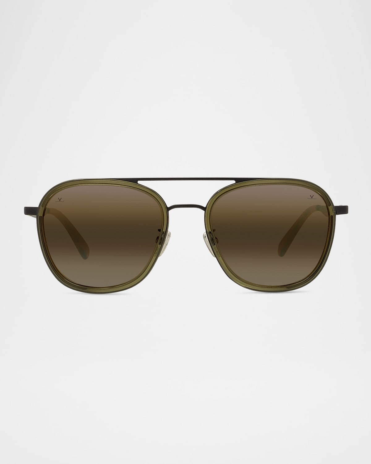 Men's Edge 04 Stainless Steel Rectangle Sunglasses