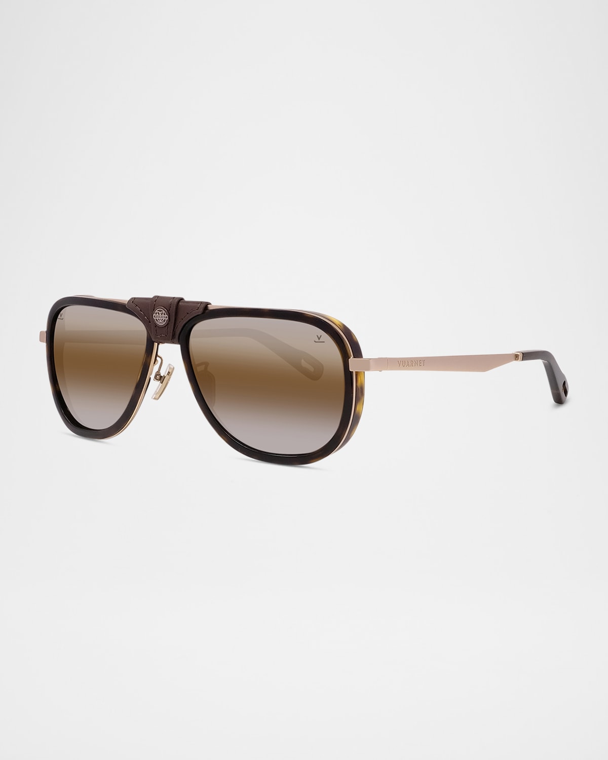 Men's Glacier 03 Titanium Aviator Sunglasses with Side Shields and Cord