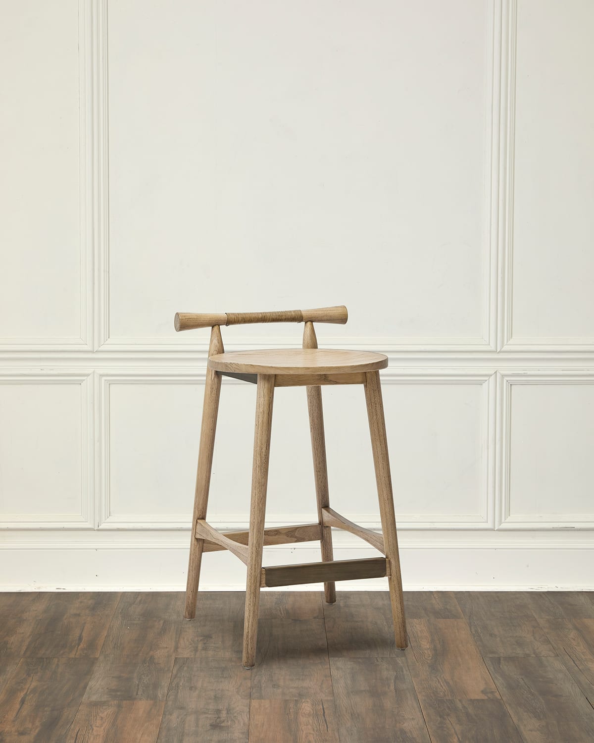 Interlude Home Madeira 26" Counter Stool In Washed Taupe
