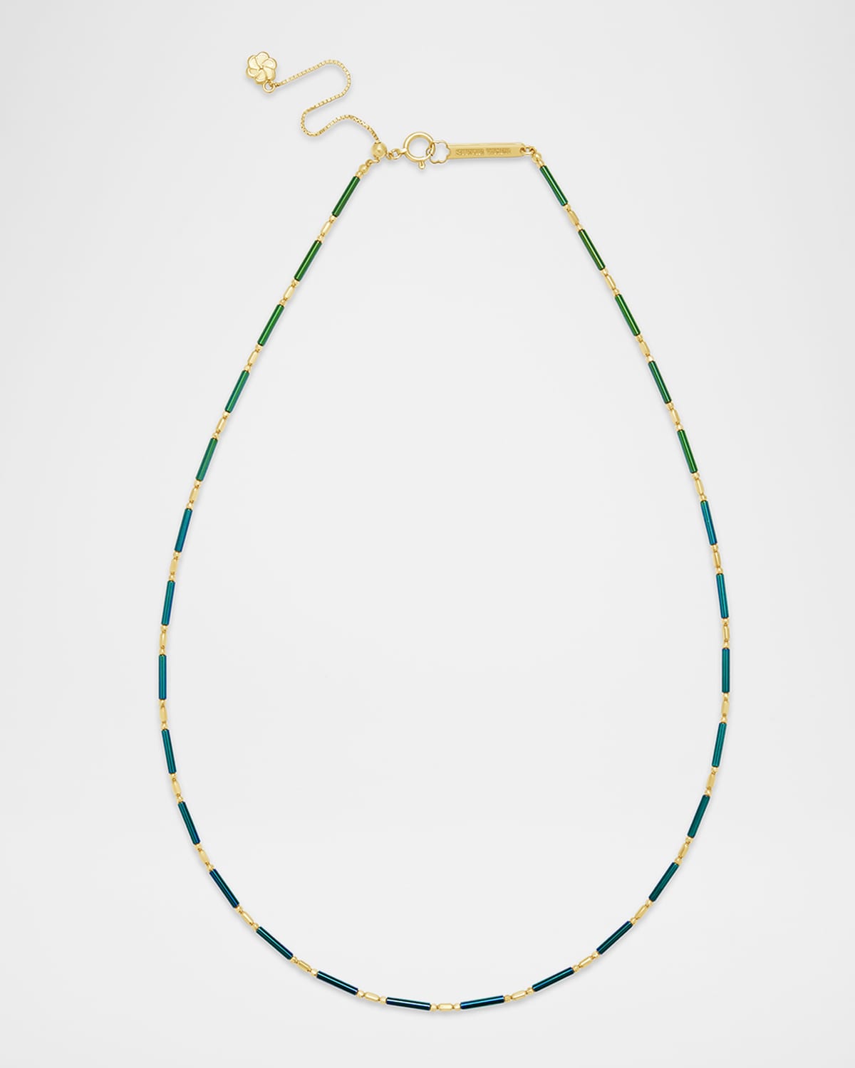 18K Yellow Gold Ombre Ceramic Necklace