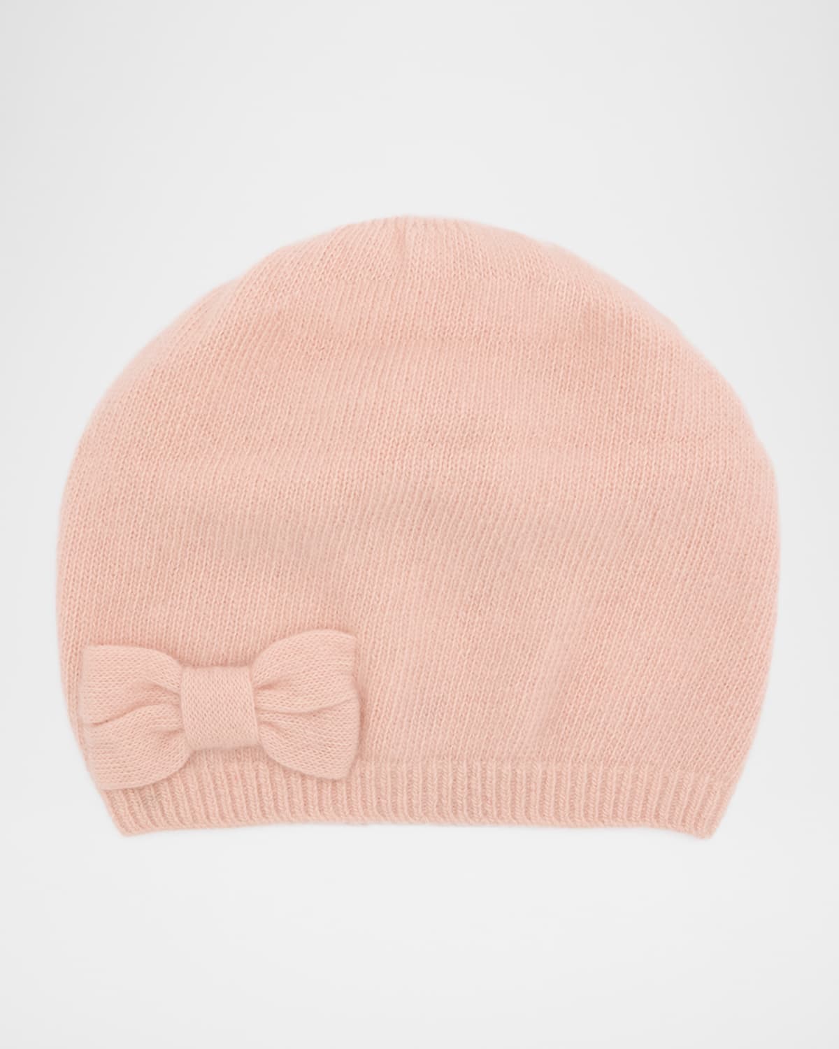 Shop Portolano Cashmere Beanie W/ Bow In Black