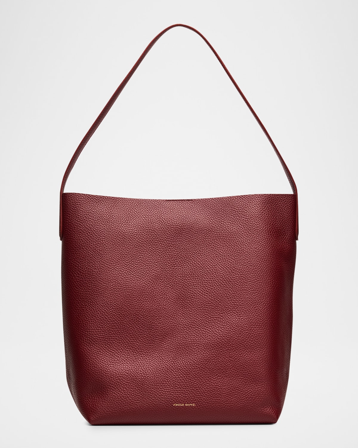 Mansur Gavriel Everyday Leather Shoulder Bag In Burgundy